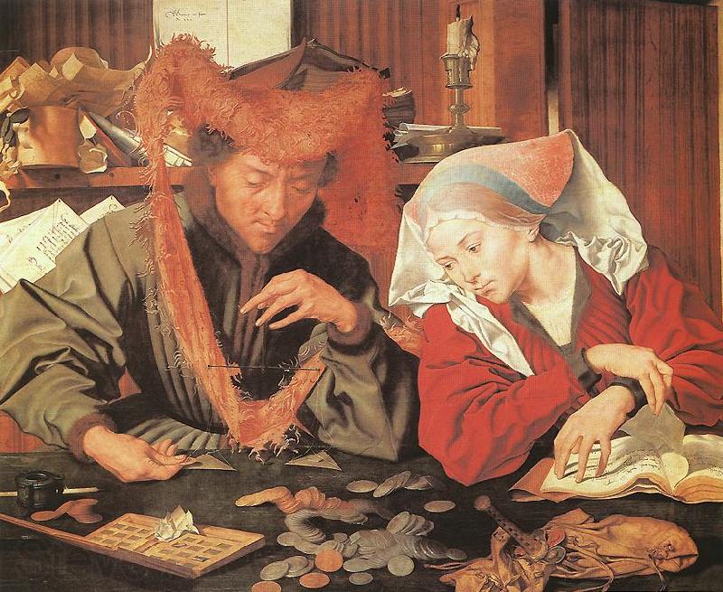 REYMERSWALE, Marinus van Money-Changer and his Wife Norge oil painting art